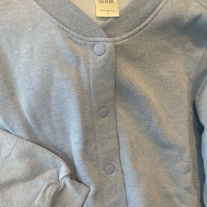 Ladies Heather blue fleece robe